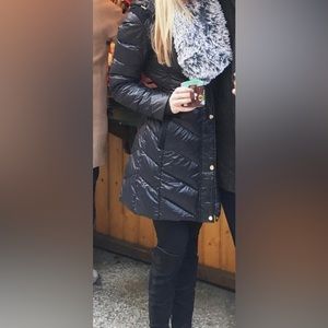 Lauren Ralph Lauren black down feather puffer jacket.